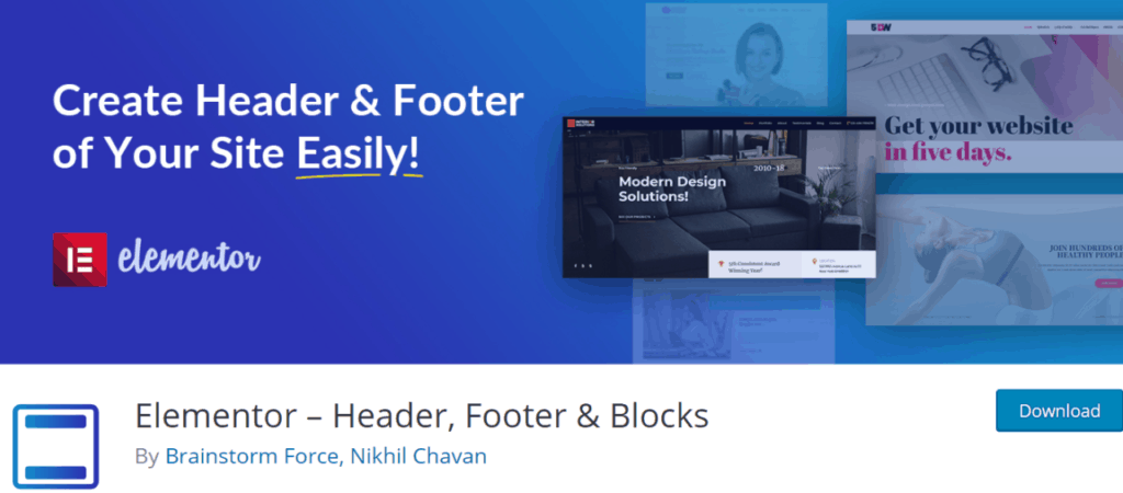 Elementor – Header, Footer & Blocks