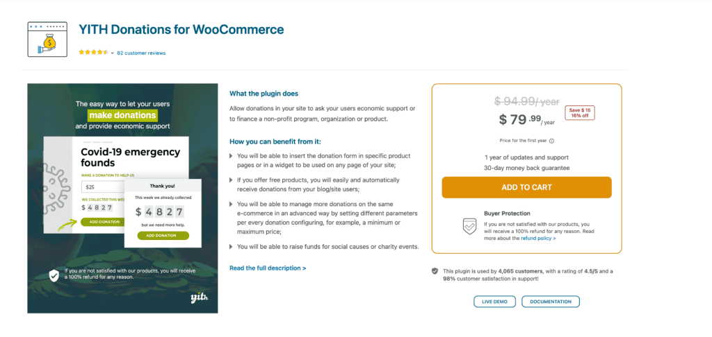 YITH Donations For WooCommerce