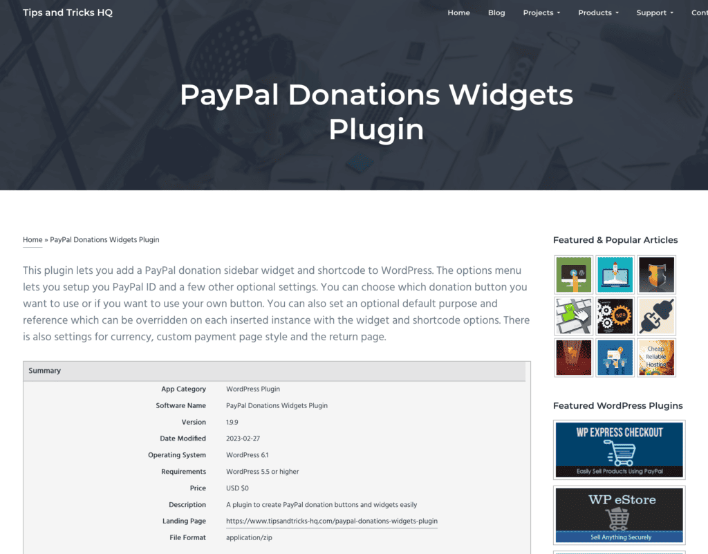 PayPal Donations
