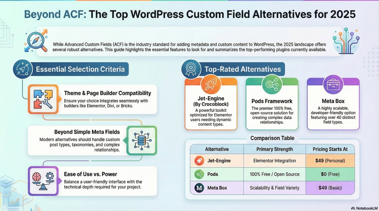 6 Best Advanced Custom Fields (ACF) Alternatives for 2025