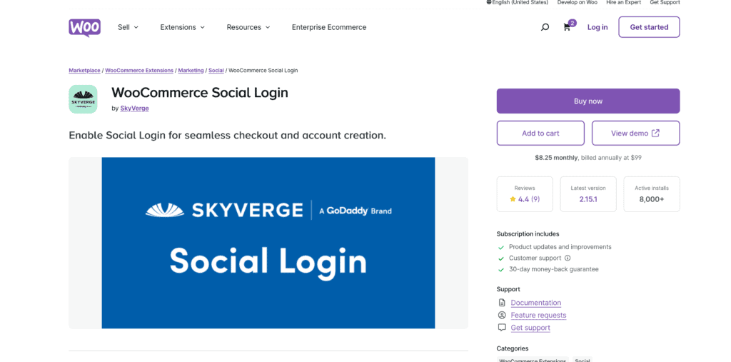 Skyverge Social Login