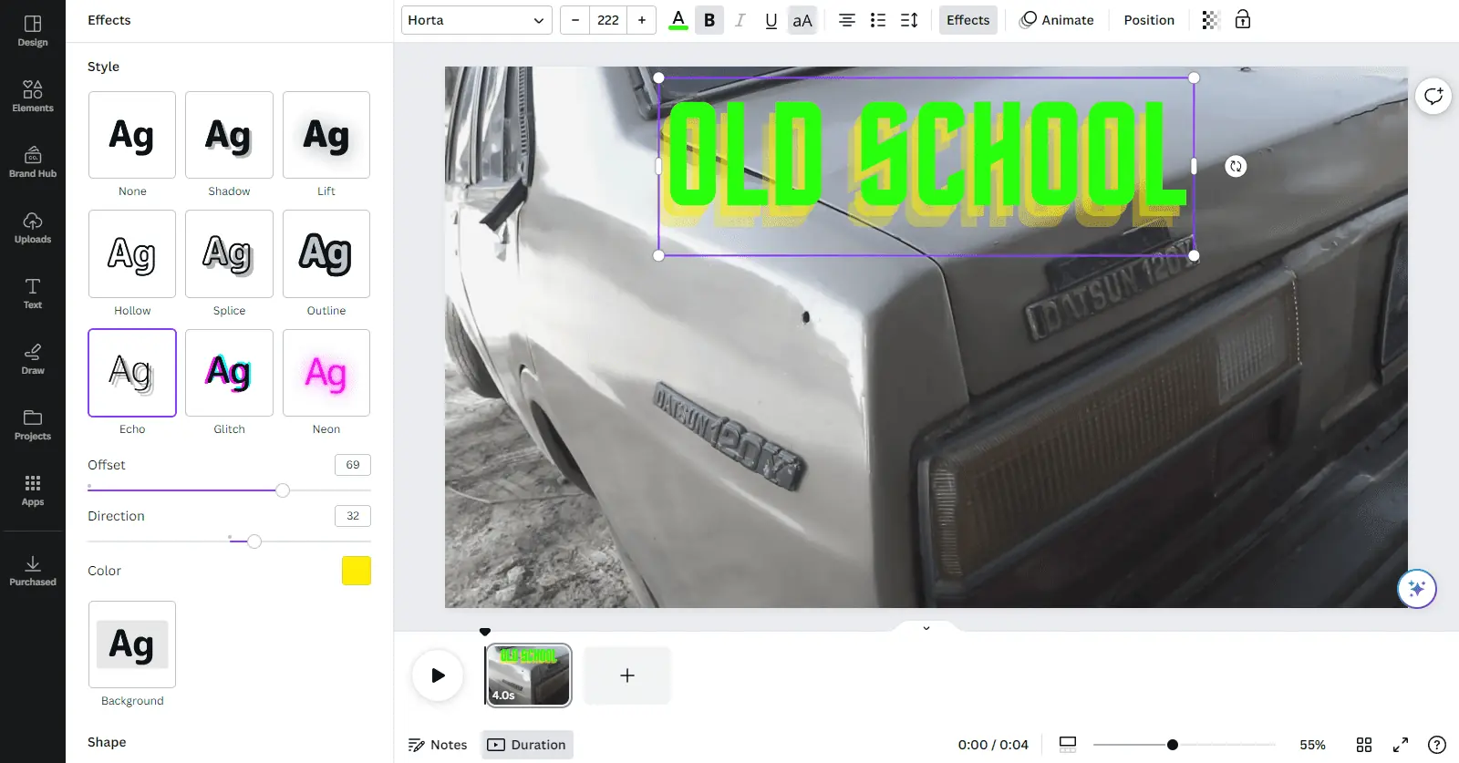 Add a touch of creativity with video effects