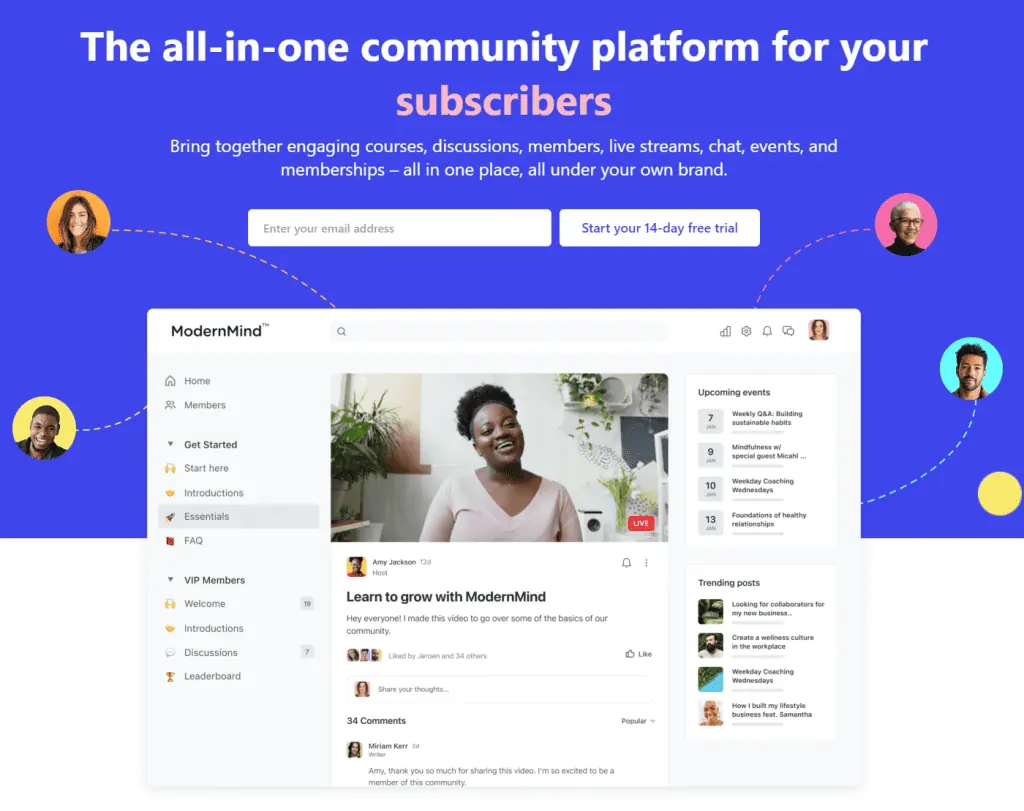 Circle is a dedicated community creation platform that lets you create premium or subscription-ready online communities.